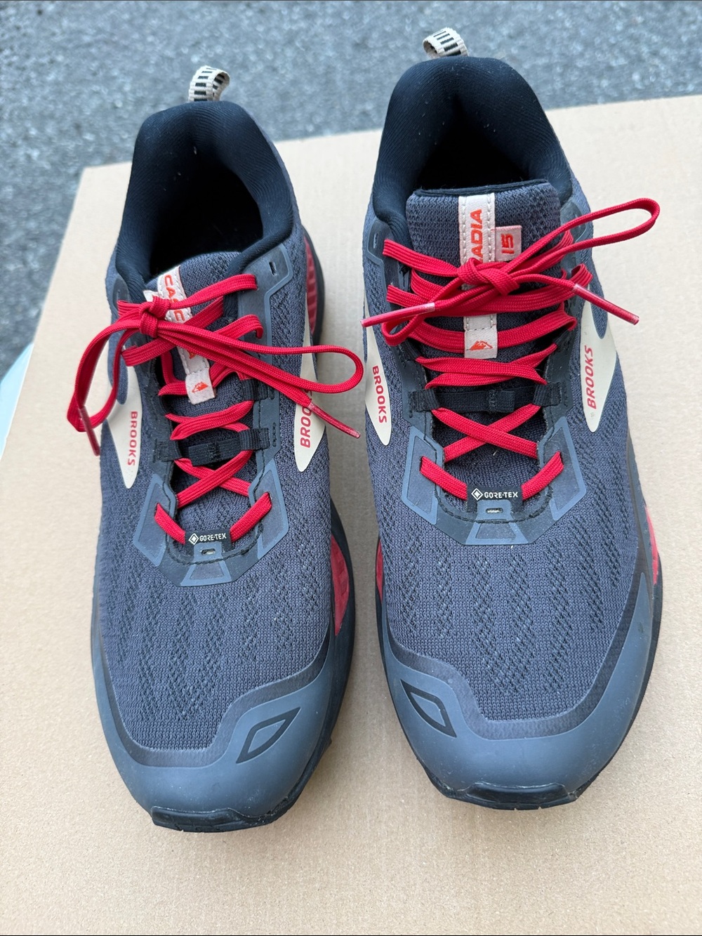 Brooks Black and Red Trail Running Shoes
